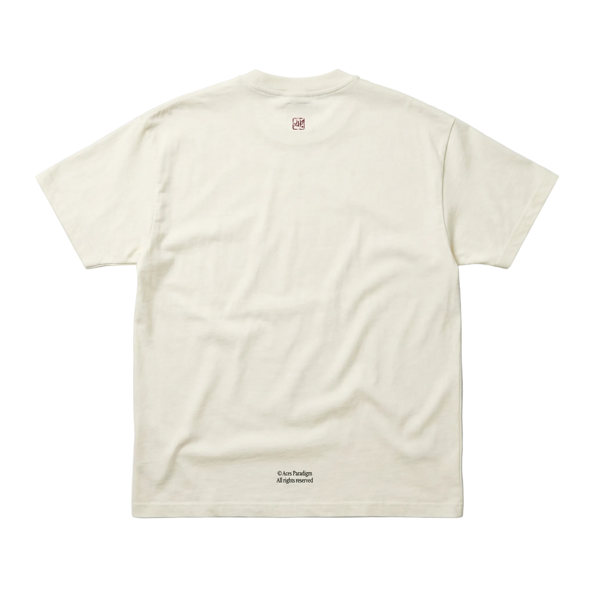 Aces Paradigm 4 of Spades tee back view — small chest logo and branded text